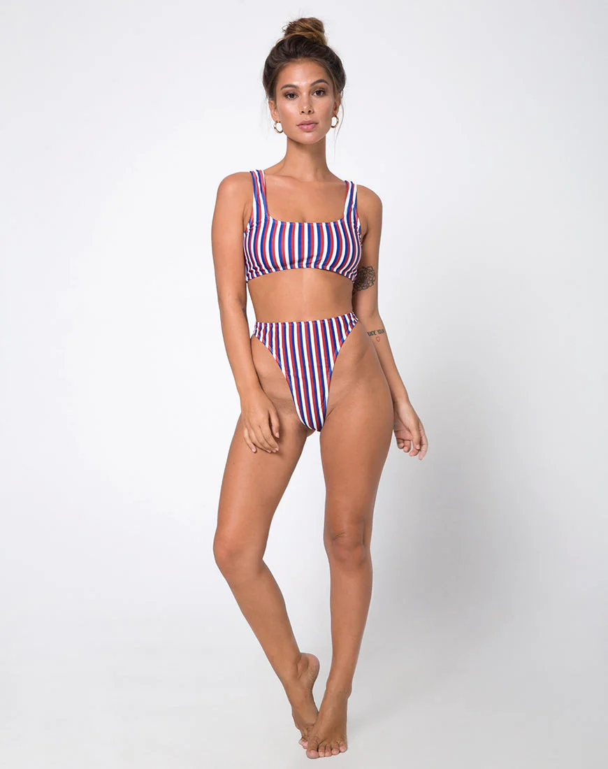 Abadie Bottom Bikini in Dreifach-Streifen - Image 3