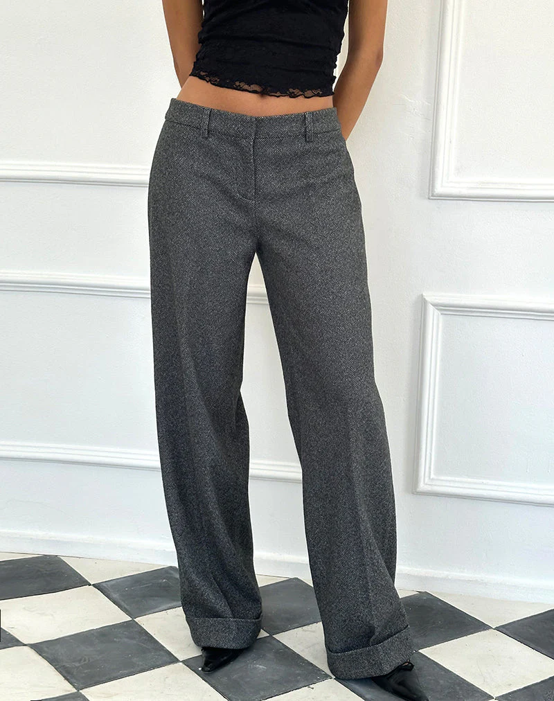 Abdel Tailored Trouser aus Kunstwolle in Anthrazit
