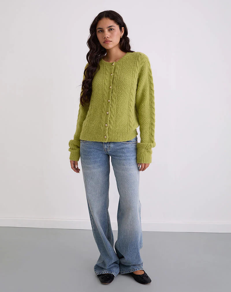 Aceso Strickjacke in leuchtendem Chartreuse - Image 4