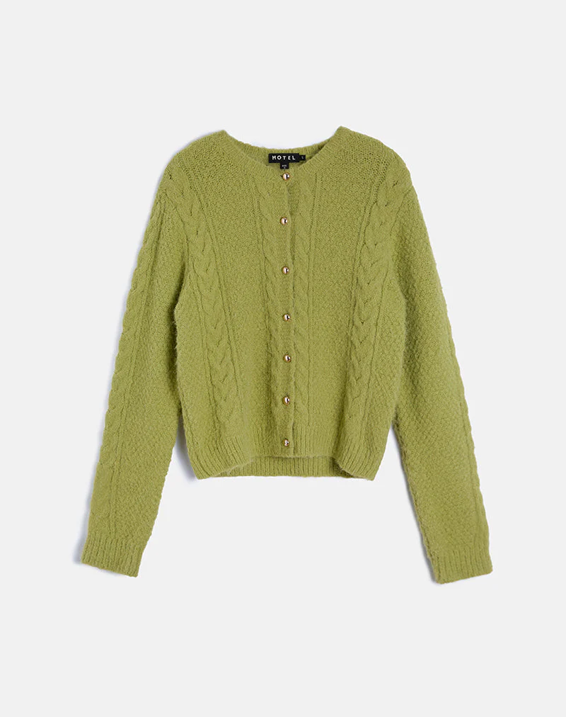 Aceso Strickjacke in leuchtendem Chartreuse - Image 5