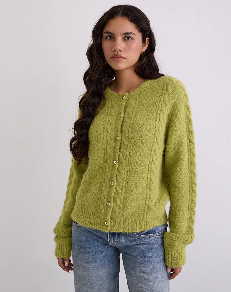 Aceso Strickjacke in leuchtendem Chartreuse - Image 6