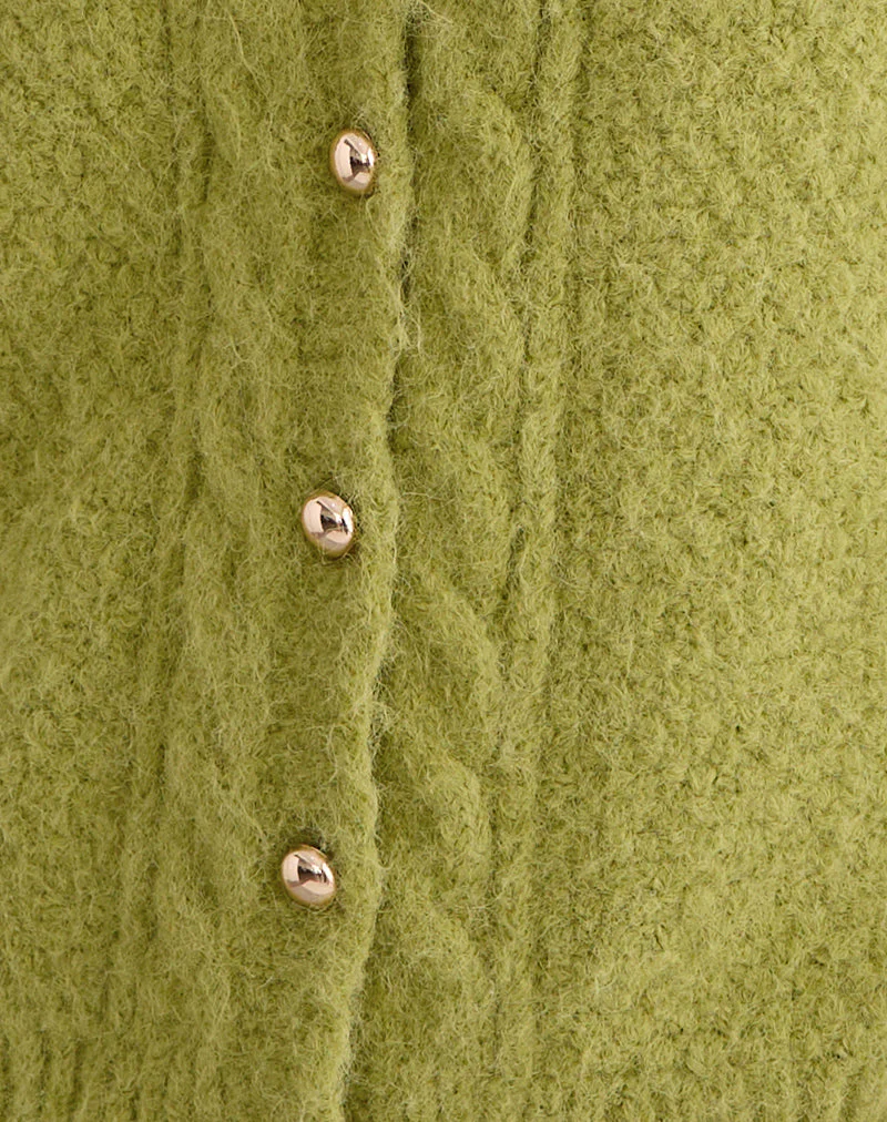 Aceso Strickjacke in leuchtendem Chartreuse - Image 8