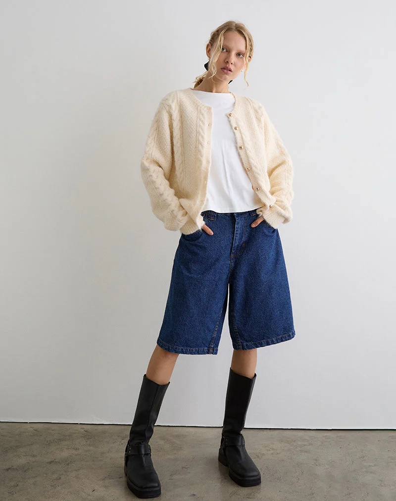 Aceso Strickjacke aus Bürstenstrick Elfenbein - Image 3