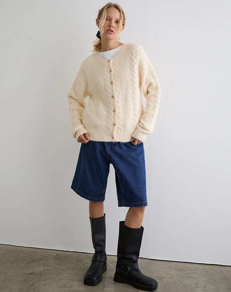 Aceso Strickjacke aus Bürstenstrick Elfenbein - Image 5