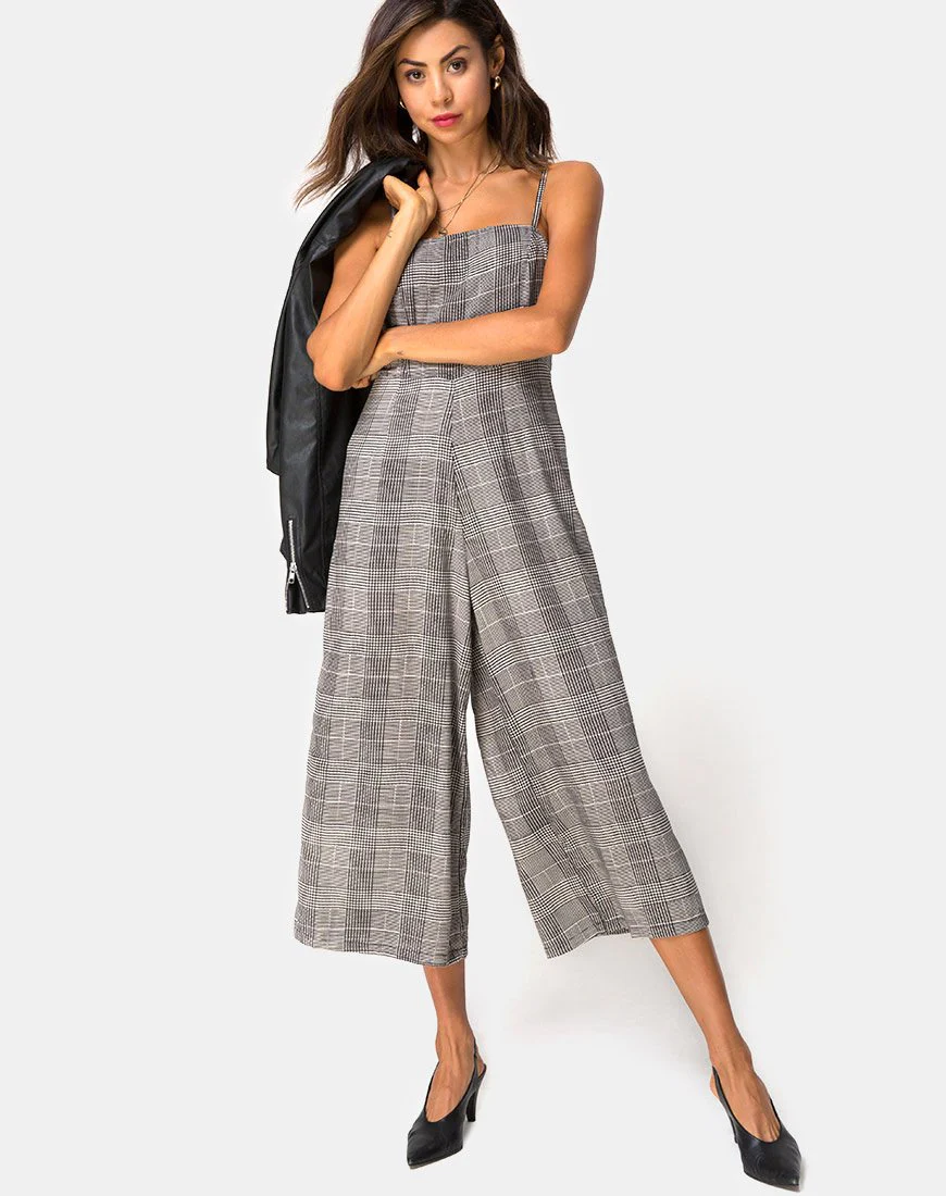 Achem Culotte-Overall aus Charles-Karo Grau - Image 2
