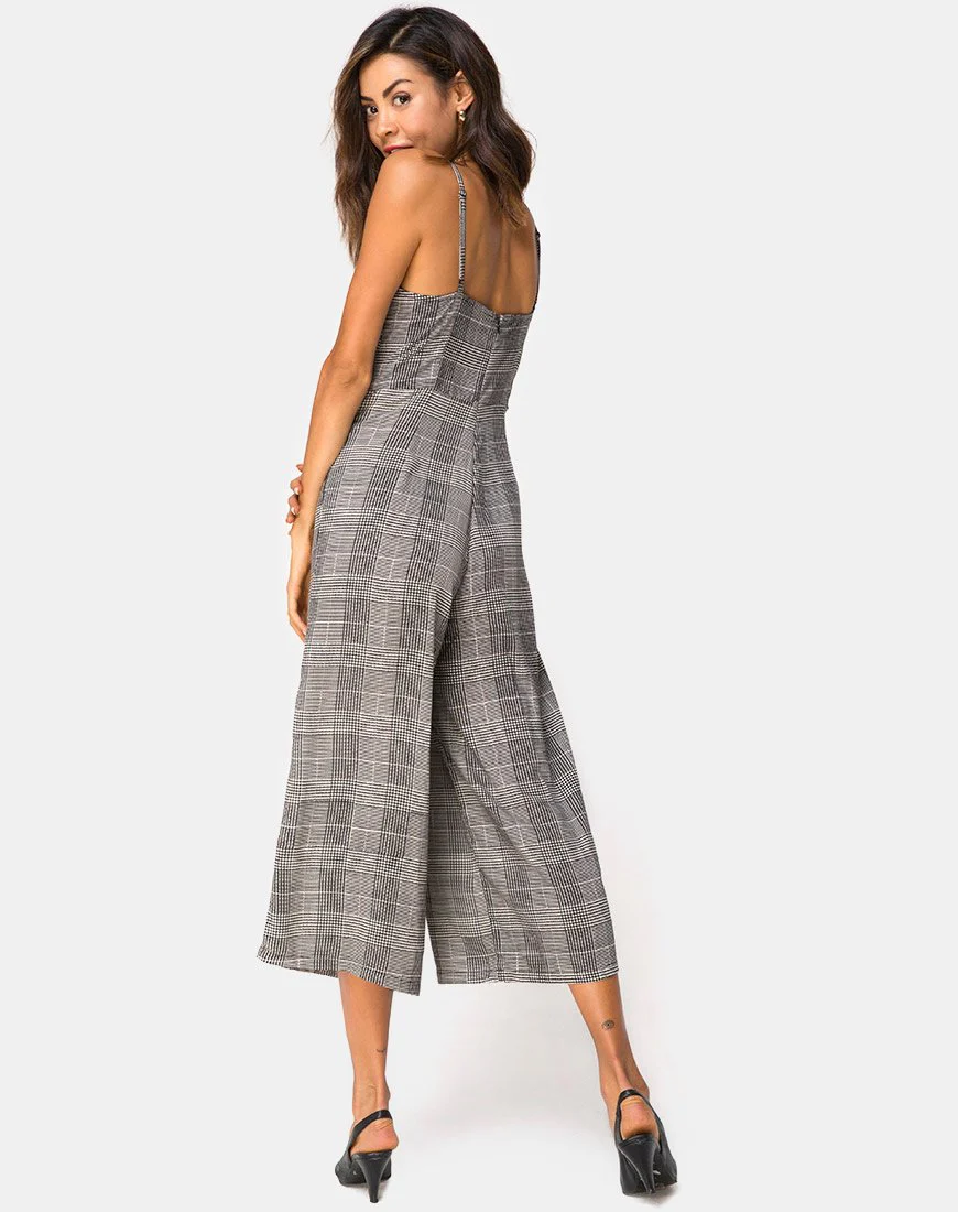 Achem Culotte-Overall aus Charles-Karo Grau - Image 7