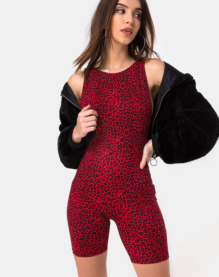 Acro Unitard in Buntes Tier