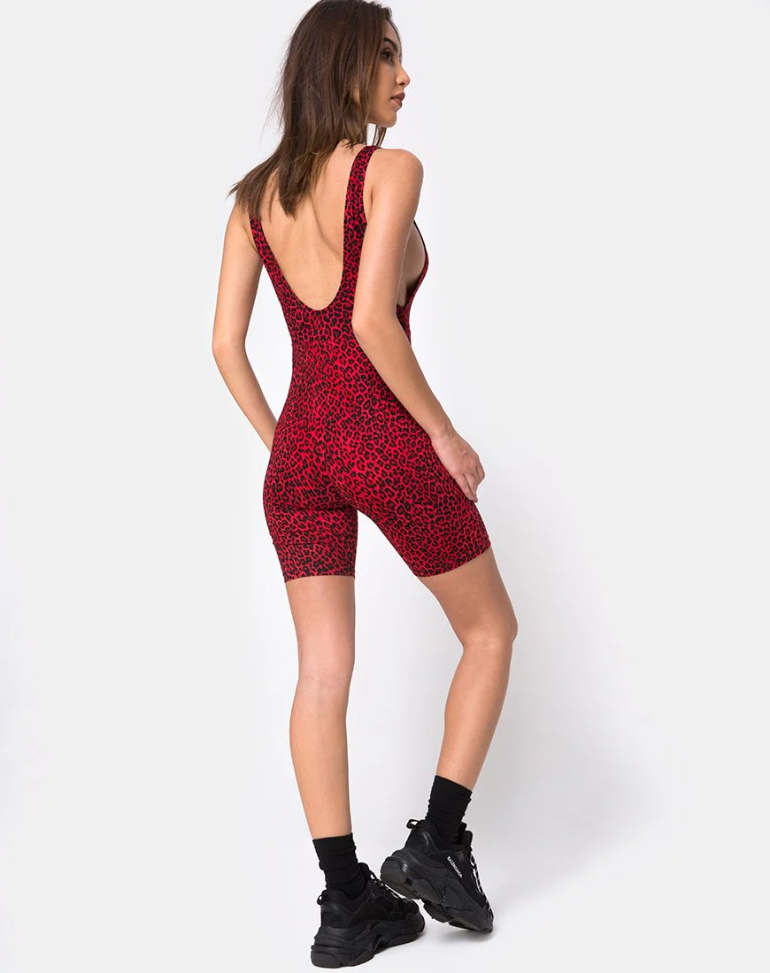 Acro Unitard in Buntes Tier - Image 4