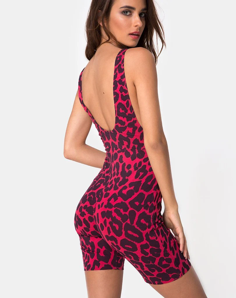 Acro Unitard in Übergröße Jaguar Rot - Image 2