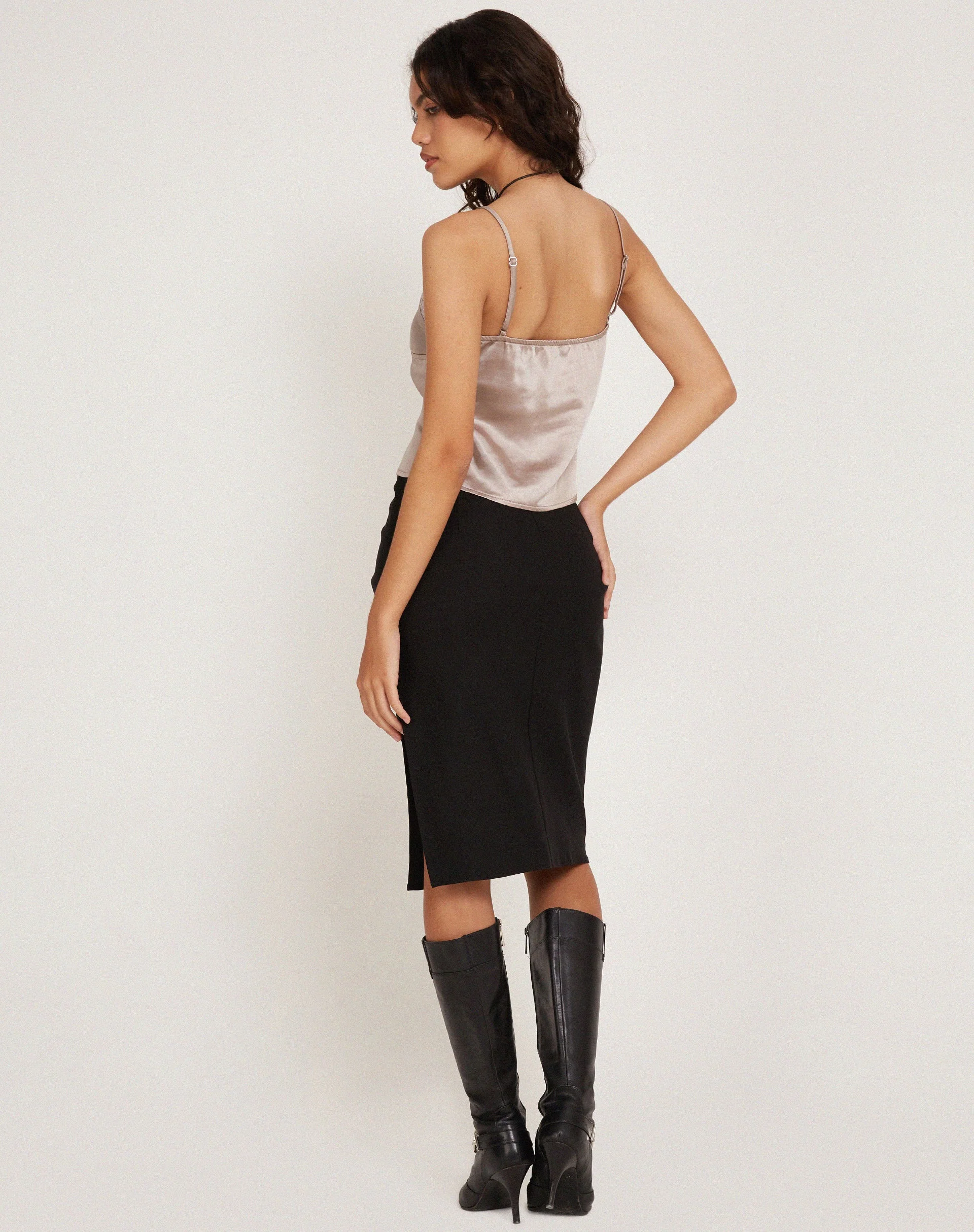 Adalia Cami Top aus Satin Champagner - Image 6