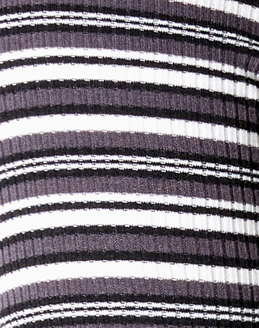 Adea Crop Top in Schwarzgrau und Weiß - Image 6