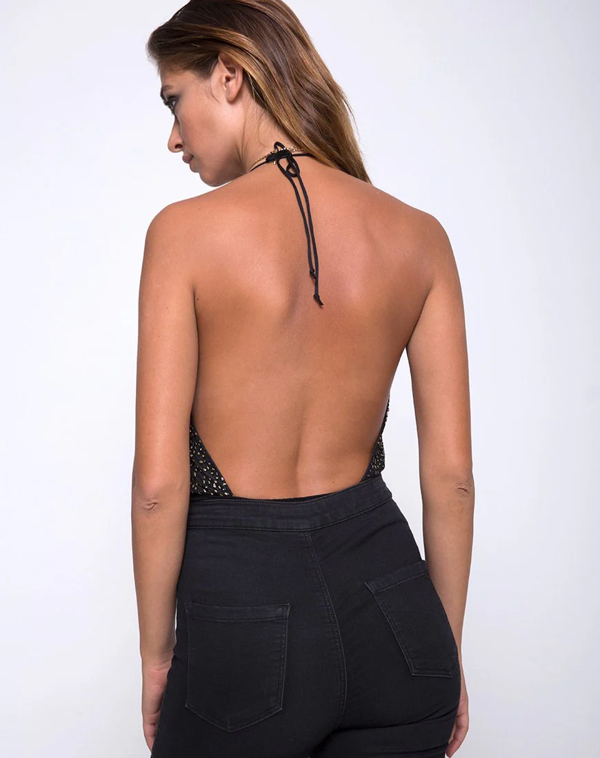 Adela Mieder aus Glitzernetz Animal Black - Image 2