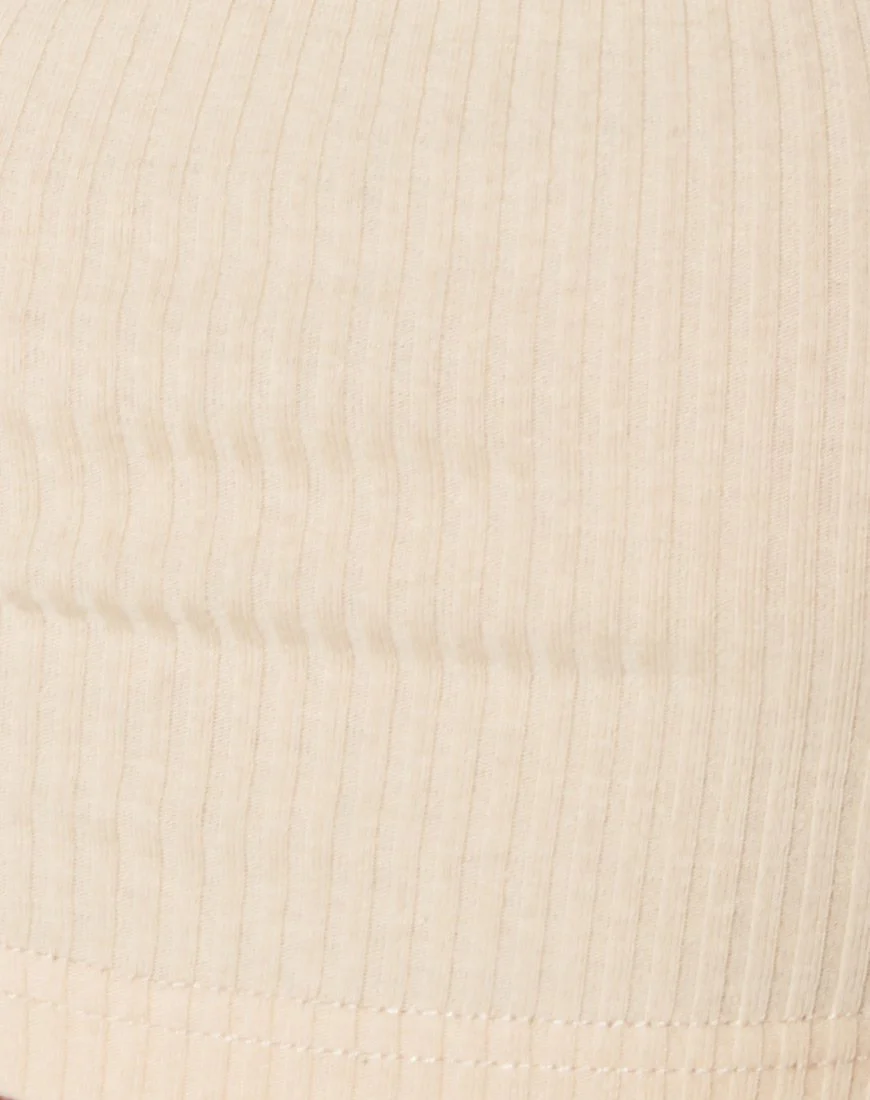 Adela Crop Top aus Rippe Sand - Image 5