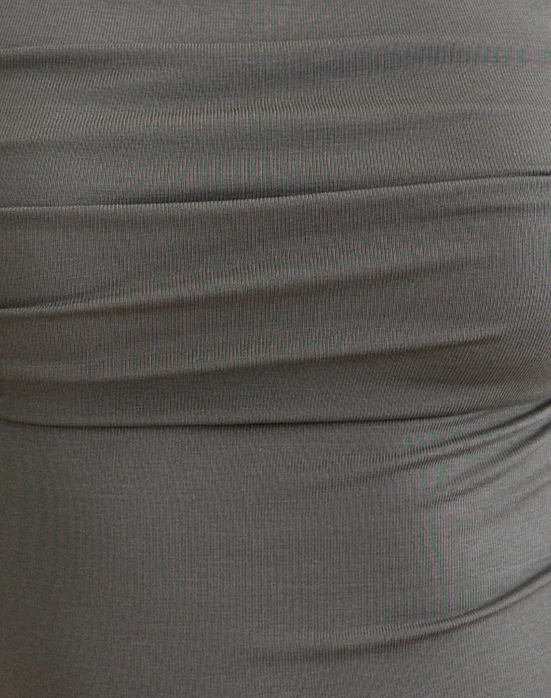 Adila Cami Top in Ribbed Lyocell Warm Grey - Image 6