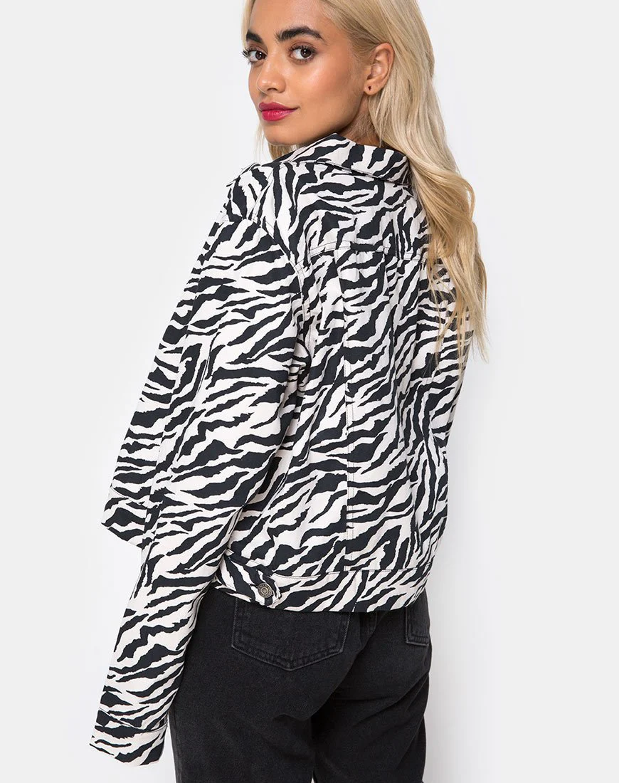 Agatha Jacke in 90er Jahre Zebra - Image 3