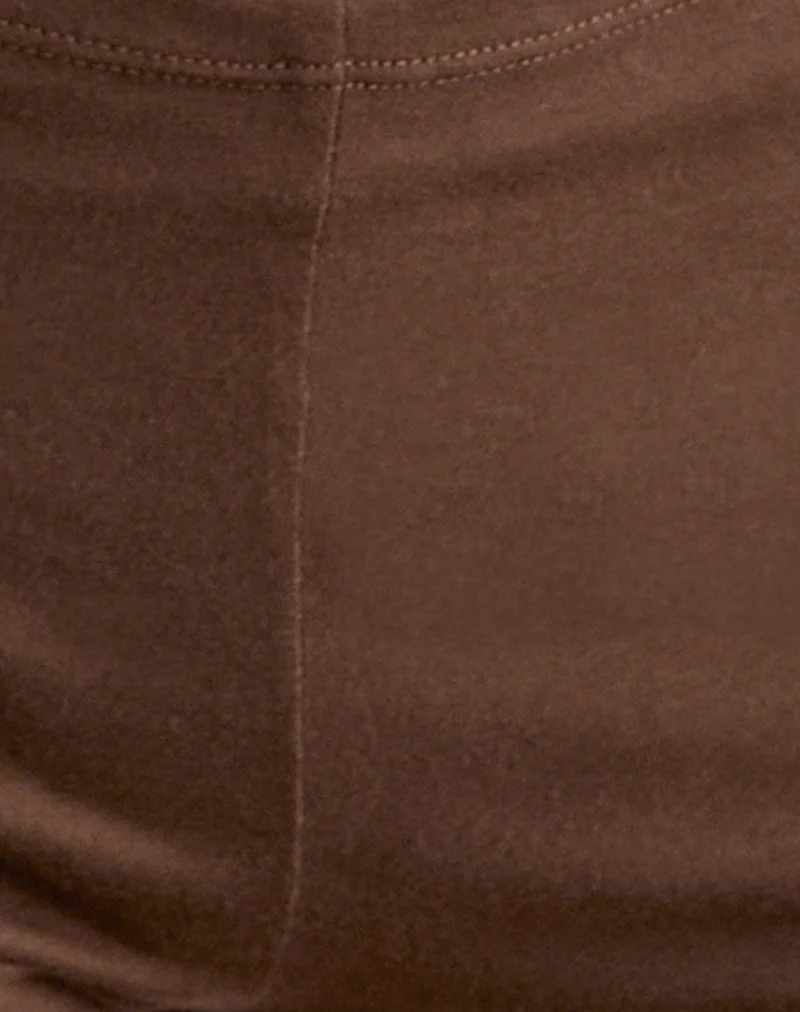 Ainu Short in Cocoa Brown with Buttermilk Binding - Image 6