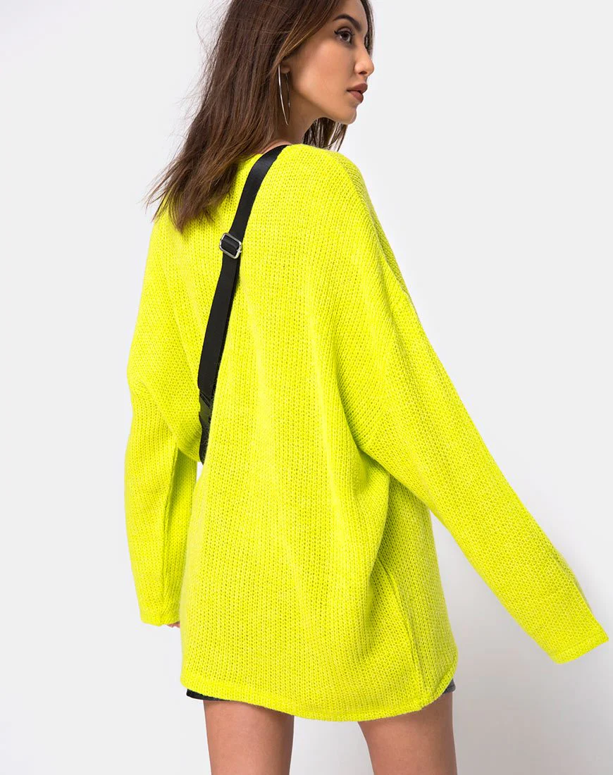 Ajie Oversize-Pullover in Limette - Image 2