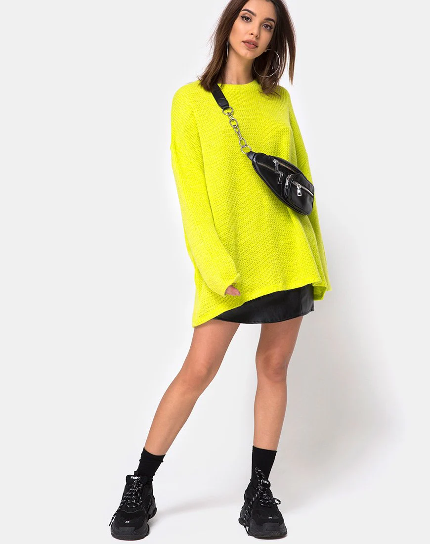 Ajie Oversize-Pullover in Limette - Image 3