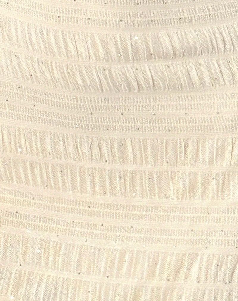 Akaira Minikleid aus Pailletten-Netz elfenbeinfarben - Image 6