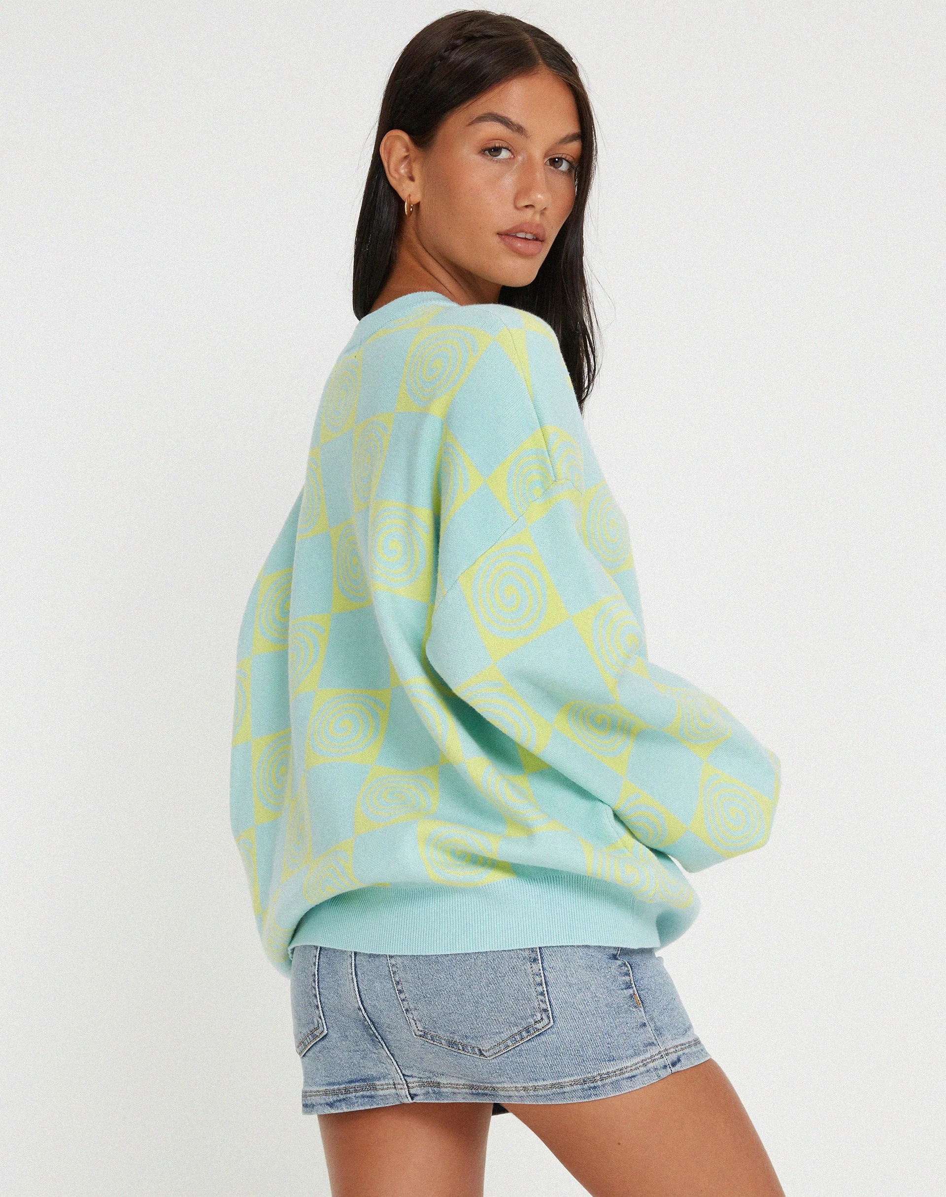 Akari Pullover in Optiz Maze Blau - Image 2