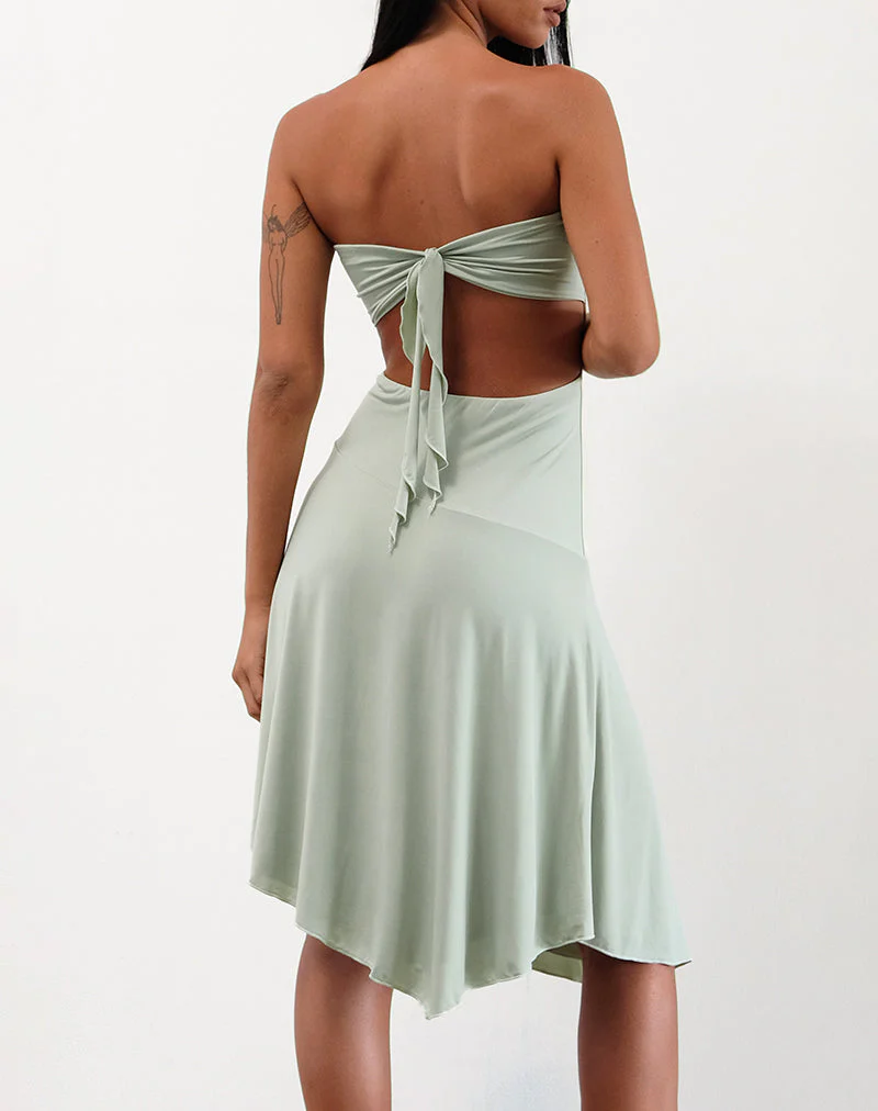 Akira Bandeau-Midikleid in Slinky Sage - Image 2