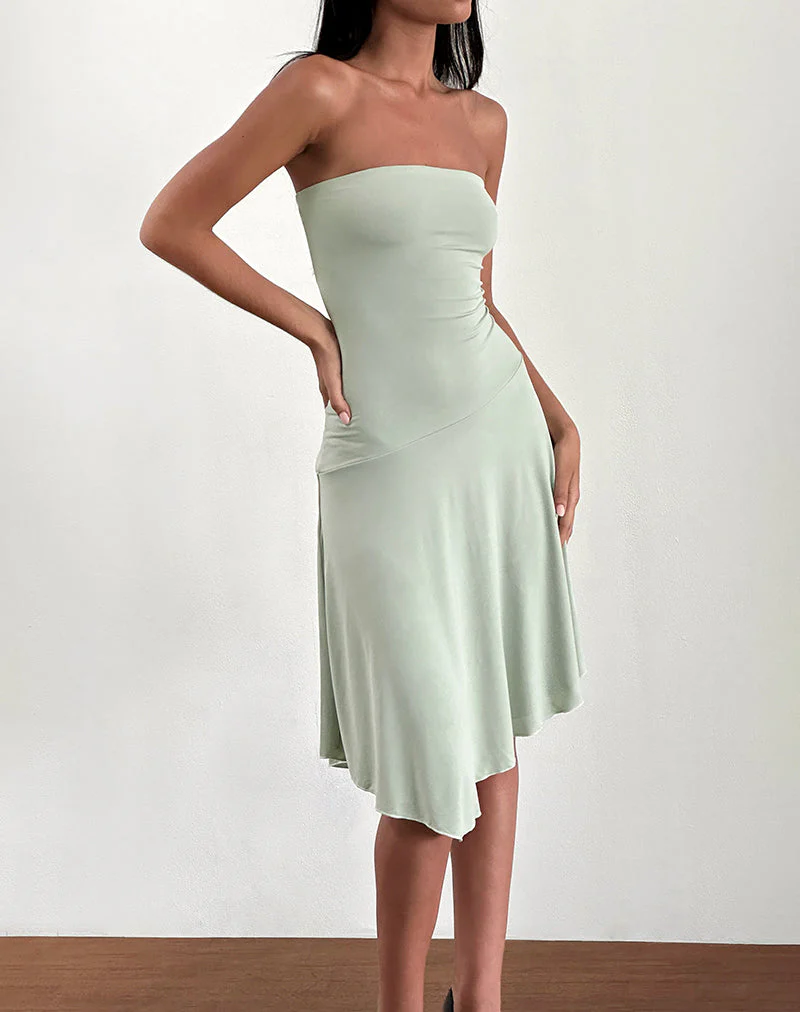 Akira Bandeau-Midikleid in Slinky Sage - Image 3