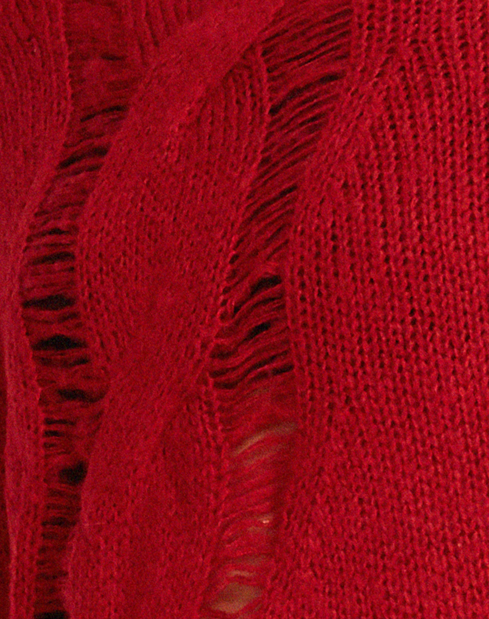 Akohara Laddered Knitted Top in Molten Lava - Image 5