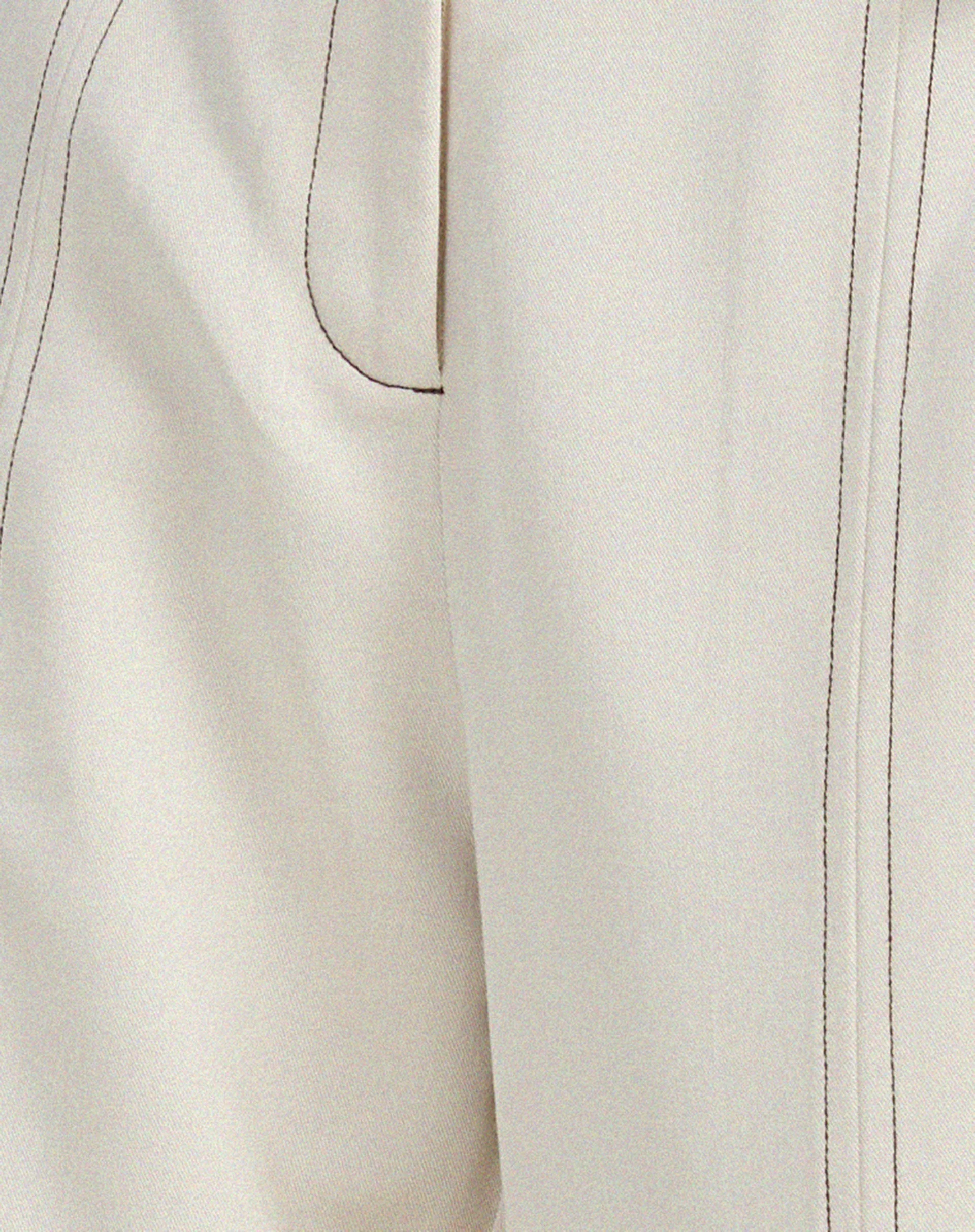 Albus Hose in Ecru Braun Stich - Image 6