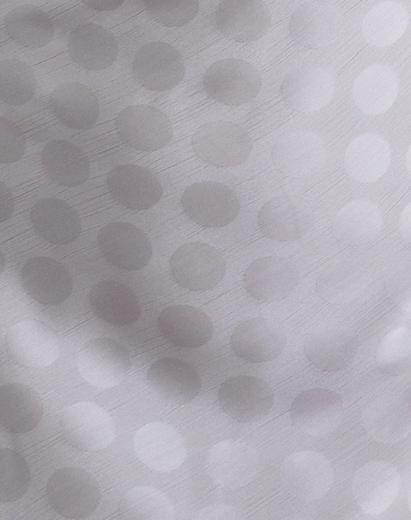 Alenya Maxi Dress in Chiffon Monochrome Silver Grey Polka - Image 5