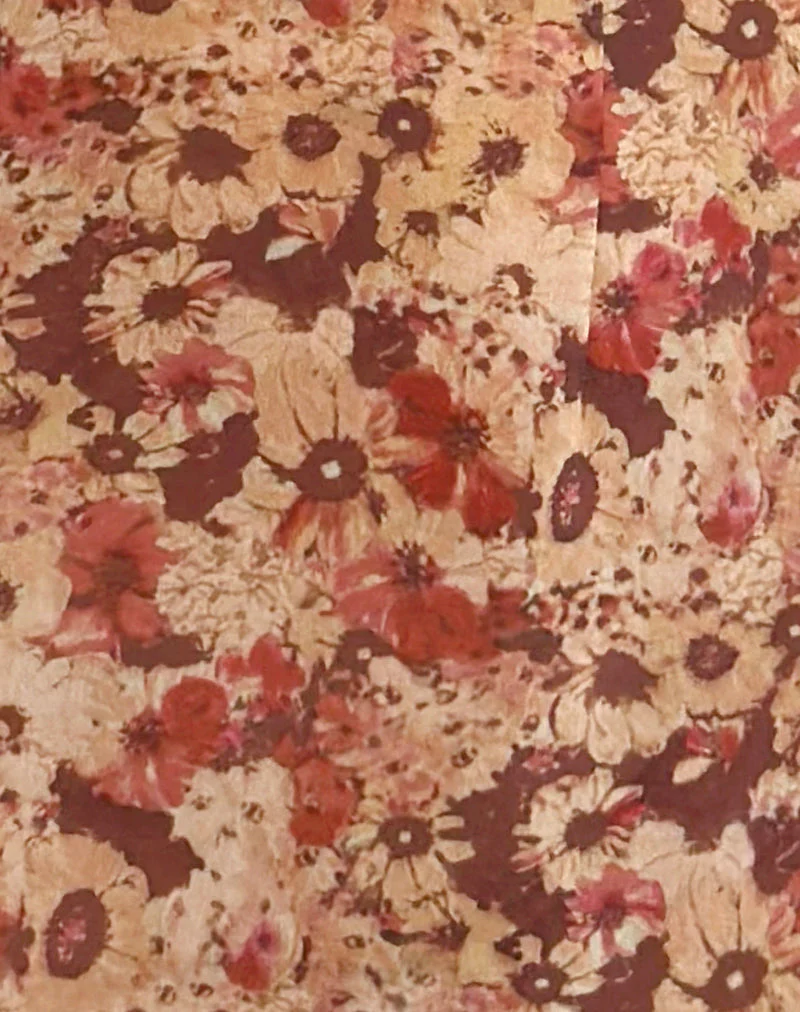 Alette Maxikleid mit Neckholder aus Chiffon mit rostiger Blume - Image 6