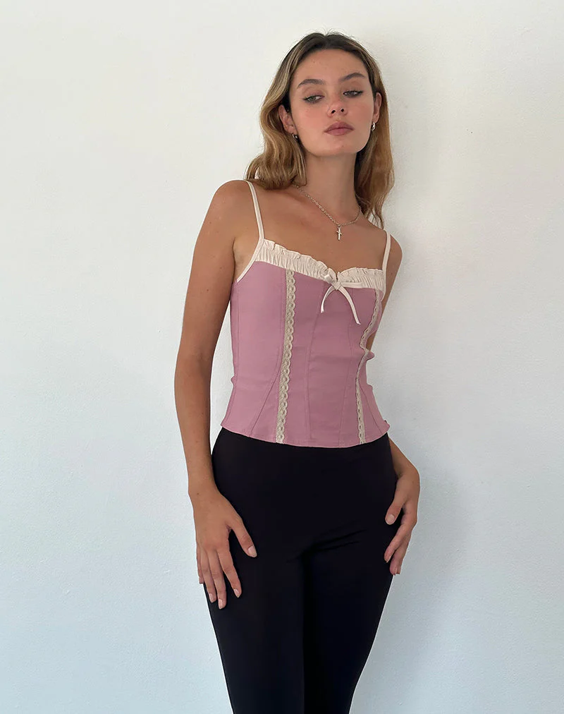 Alexa Korsett-Top in Altrosa - Image 3