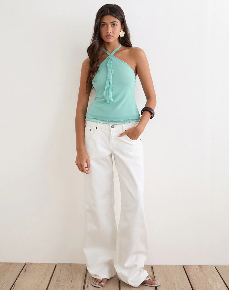 Aliraga Top in Mesh Aqua - Image 4