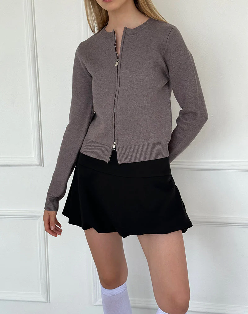 Alniyat Langarm Cardi in Anthrazit Grau - Image 3