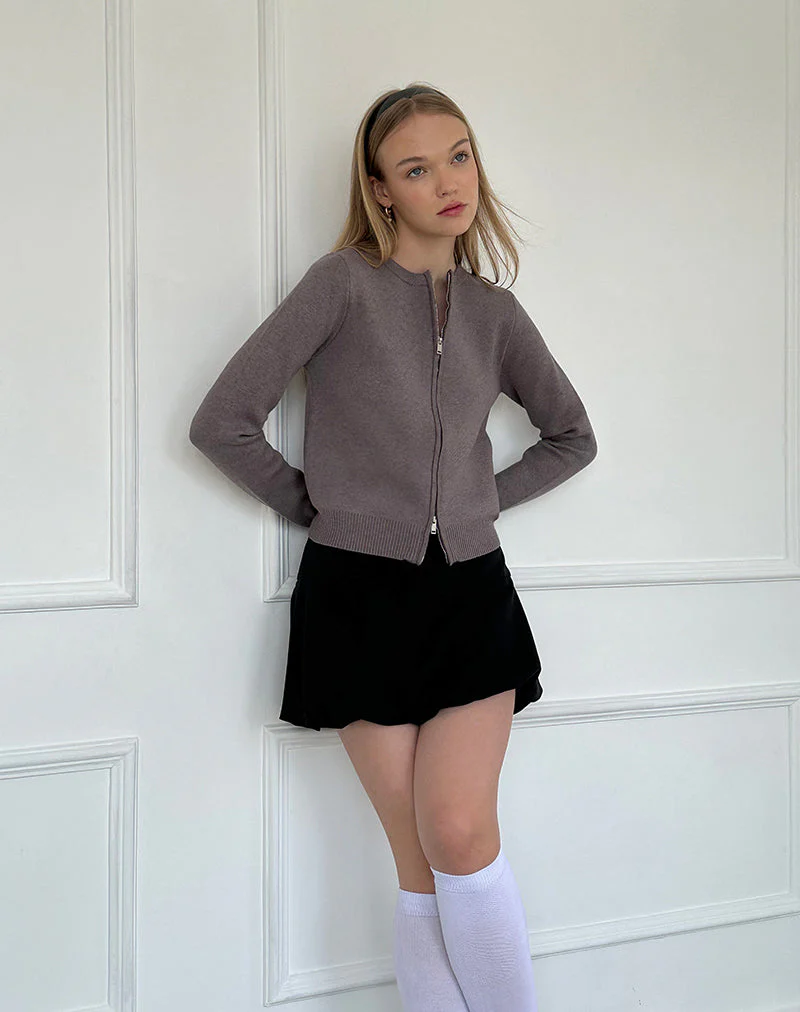 Alniyat Langarm Cardi in Anthrazit Grau - Image 5