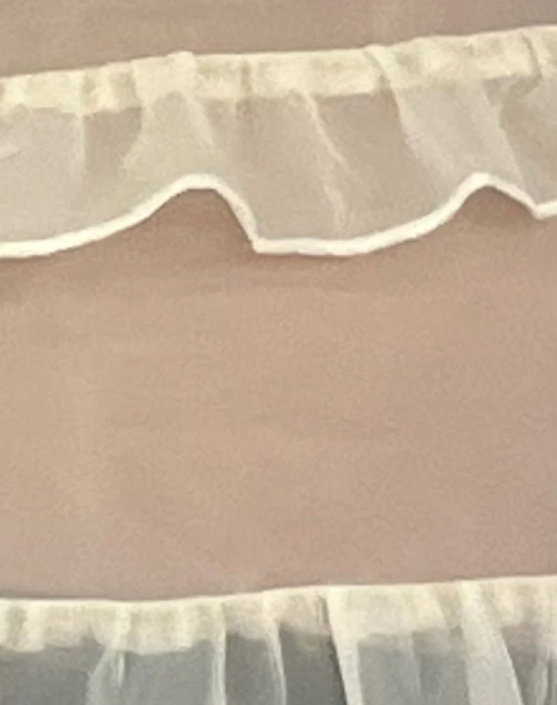 Amarissa Rüschentop aus elfenbeinfarbenem Chiffon - Image 6