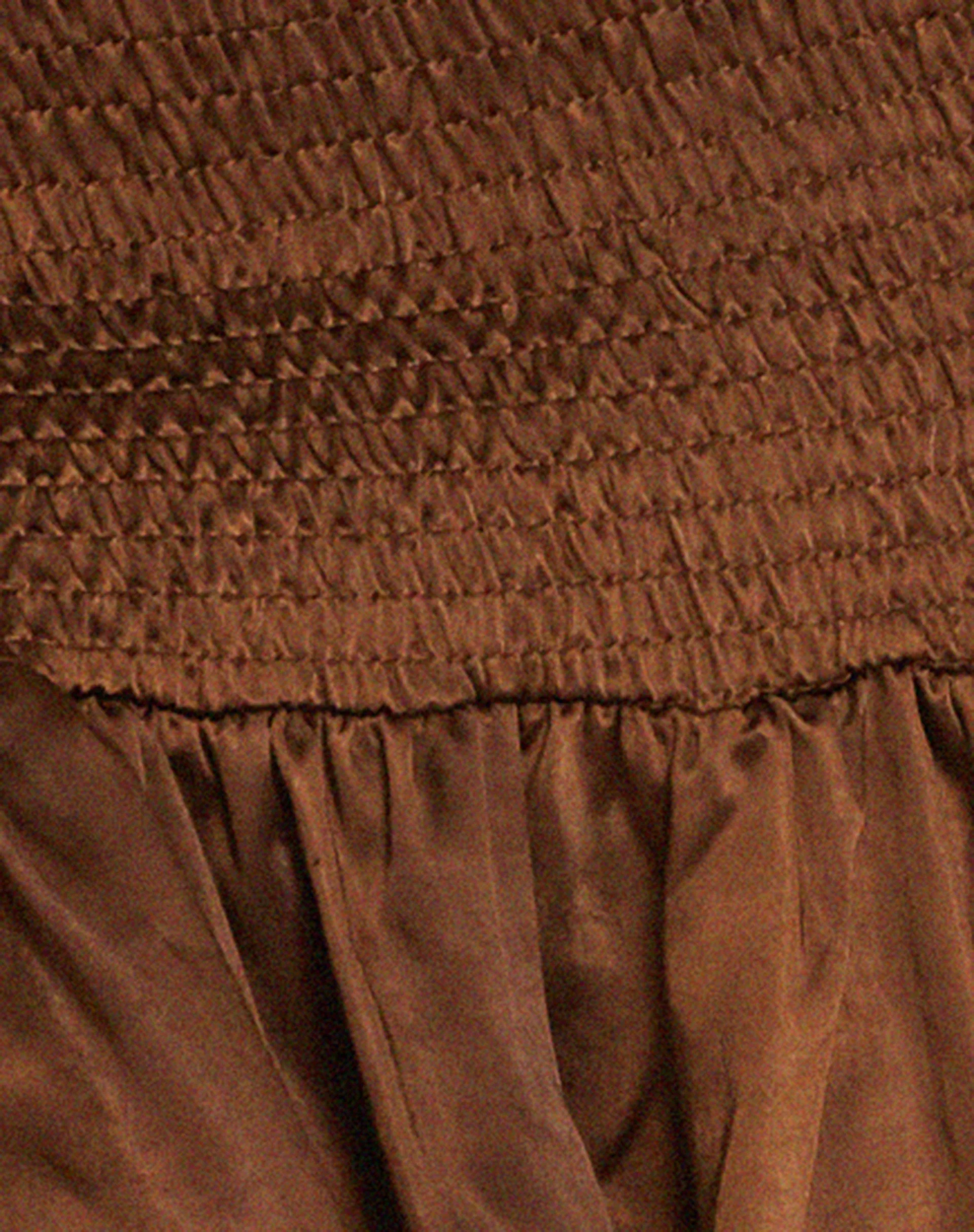 Amasa Minikleid aus Satin Bitterschokolade - Image 6