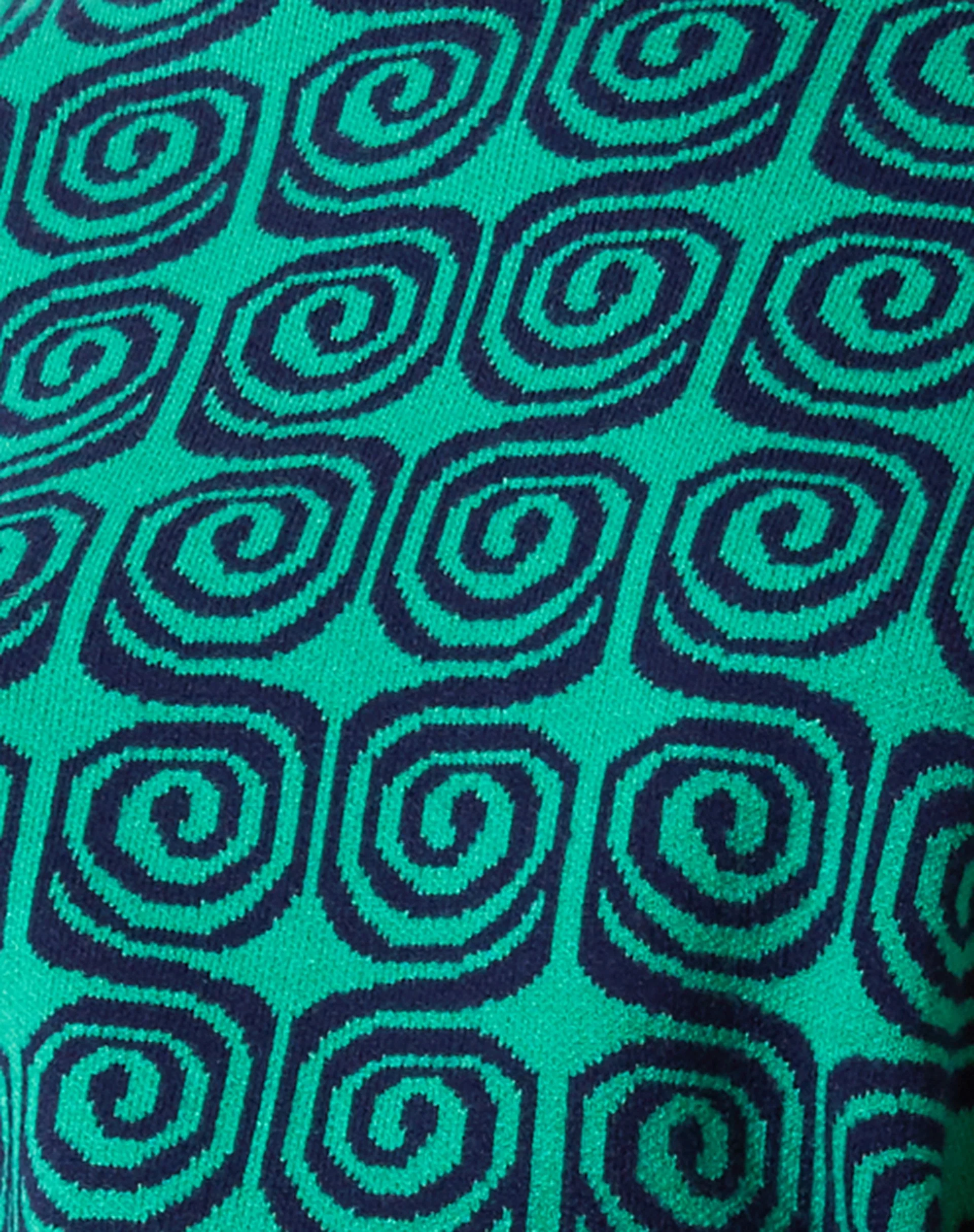 Ammar Pullover in Swirl Grün und Blau - Image 6
