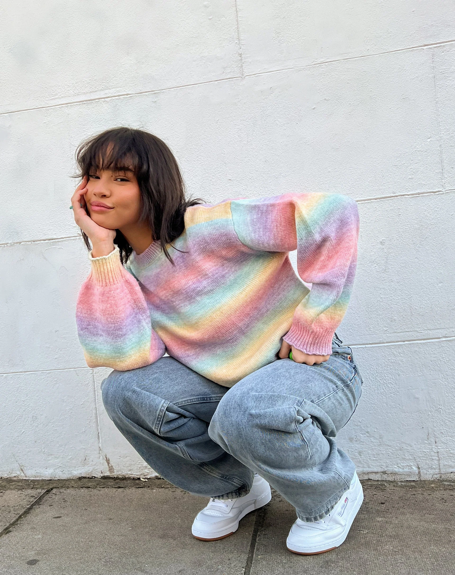 Ammaria Pullover in Lila und Blau