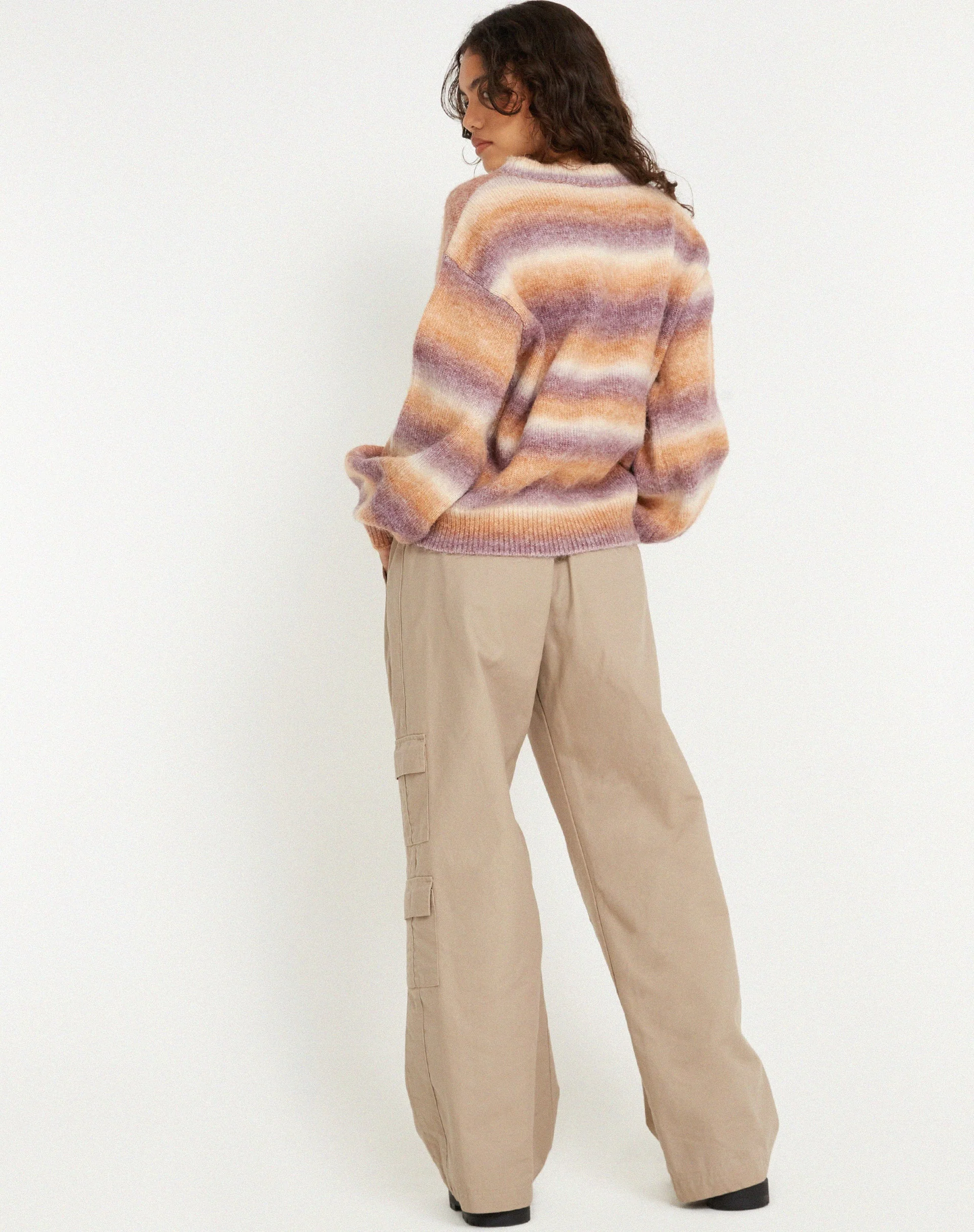 Ammaria Pullover in Lila Braun Creme - Image 4