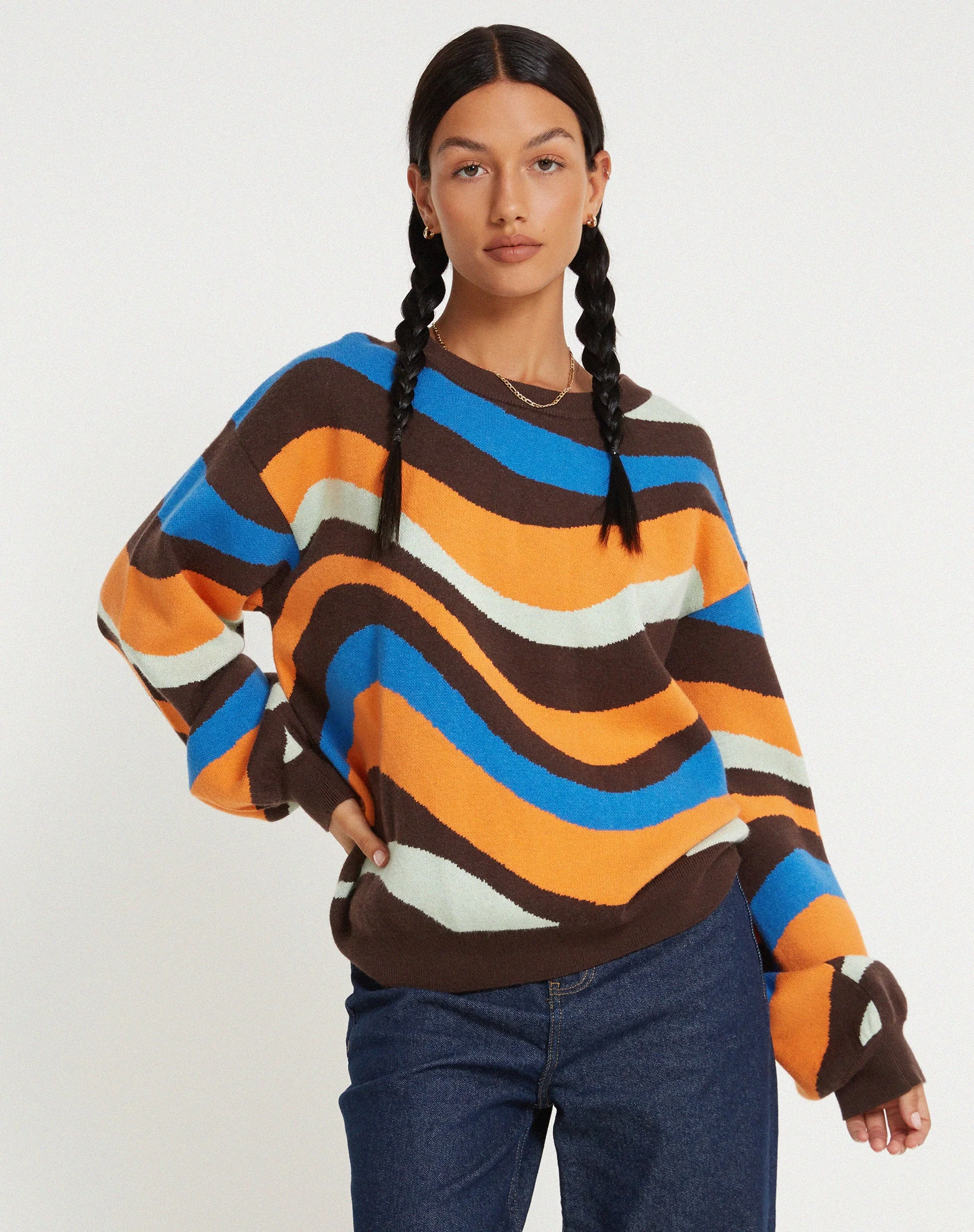 Ammaria Pullover in gewelltem Regenbogen - Image 3