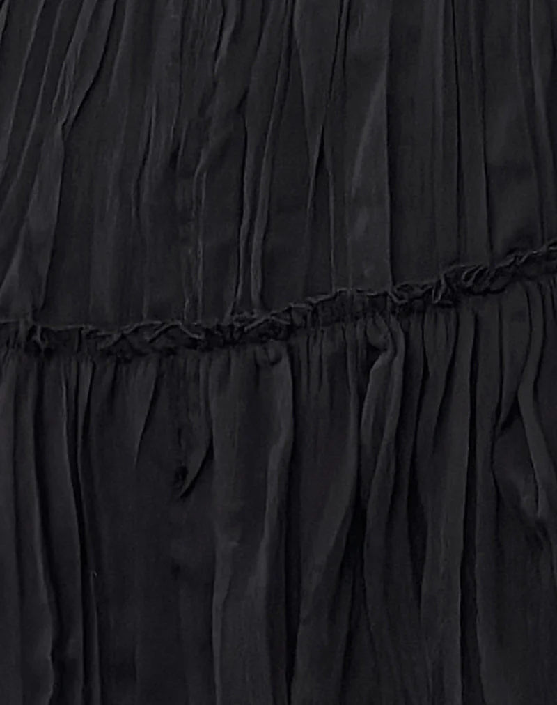 Anahita Stufenrock aus Chiffon Schwarz - Image 6
