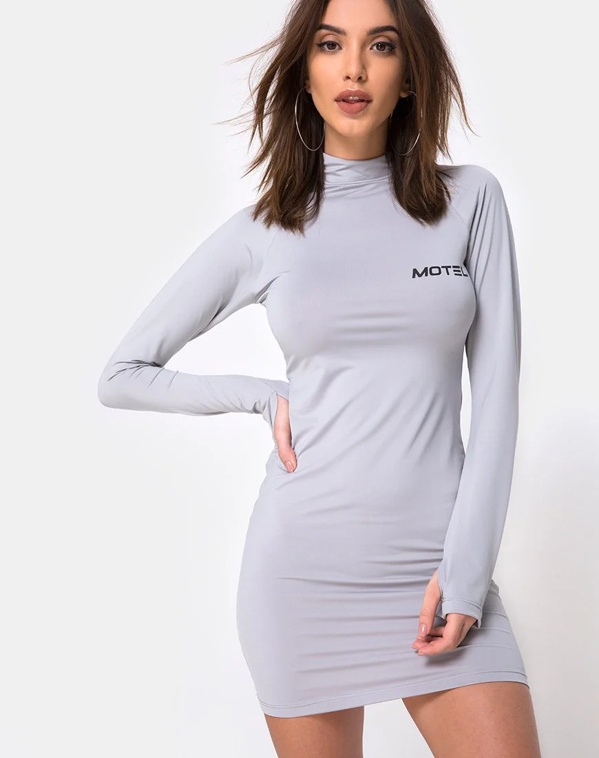 Anegan Bodycon Kleid in Grau Motel
