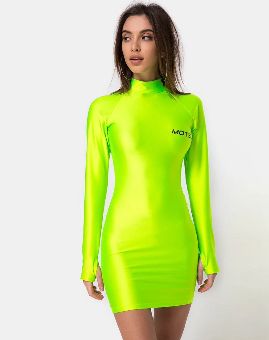 Anegan Bodycon Kleid aus Nylon Grün Motel - Image 2