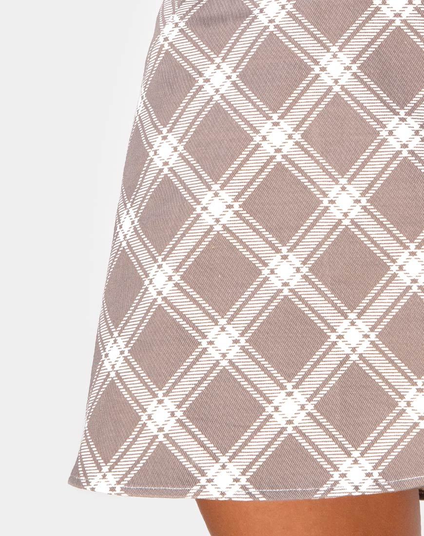 Annie Rock in Grunge Check Taupe - Image 5