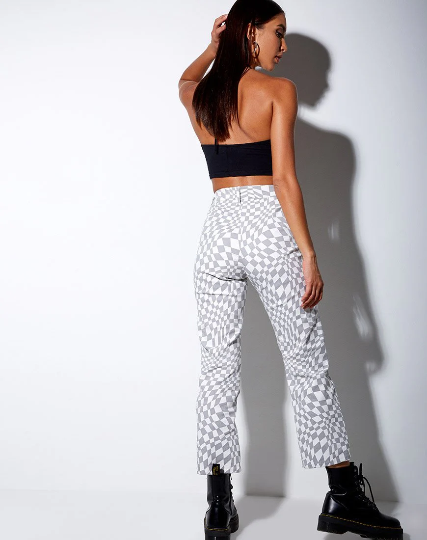 April Crop Top in Schwarz 'Angel' in Weiß - Image 2