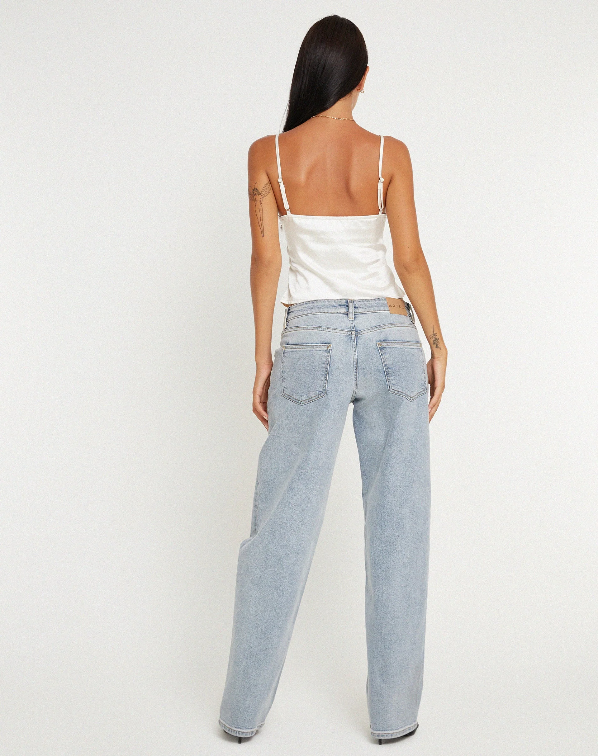 Apulia Schmetterling Top in Satin Elfenbein - Image 4