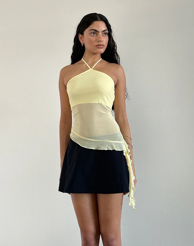 Arabella Neckholder-Top aus Mesh Lemon - Image 4