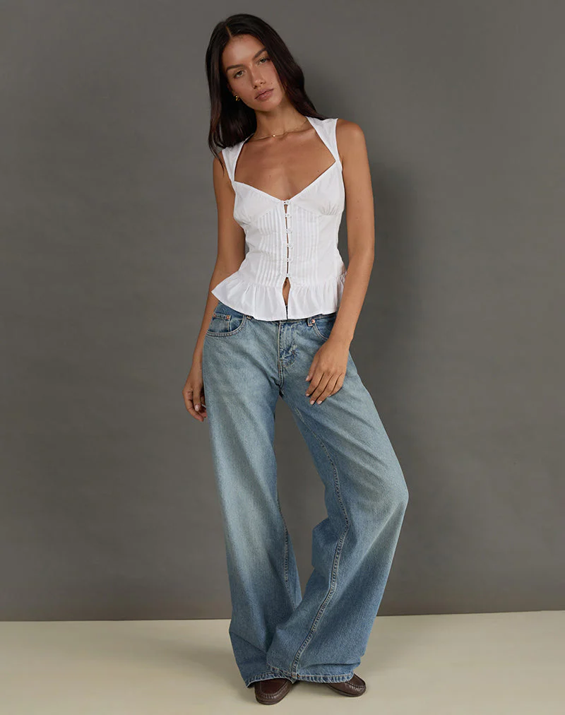 Arata Top aus Popeline Weiß - Image 3