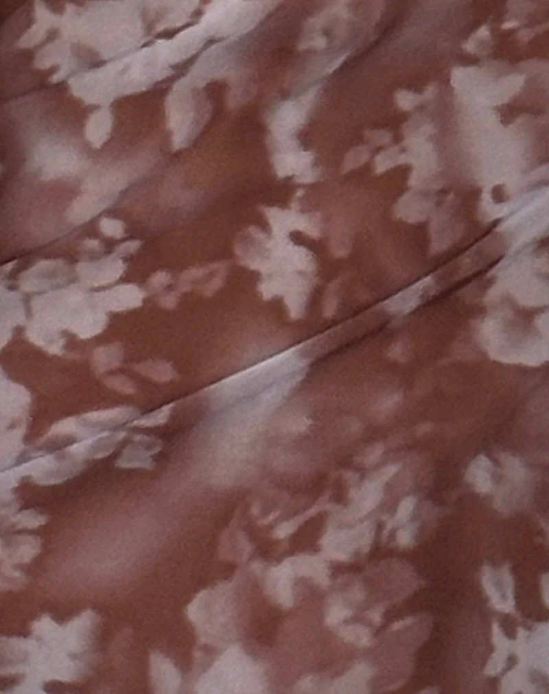 Arcelia Langärmeliges Mesh-Top in Botanical Shadow Brown - Image 6