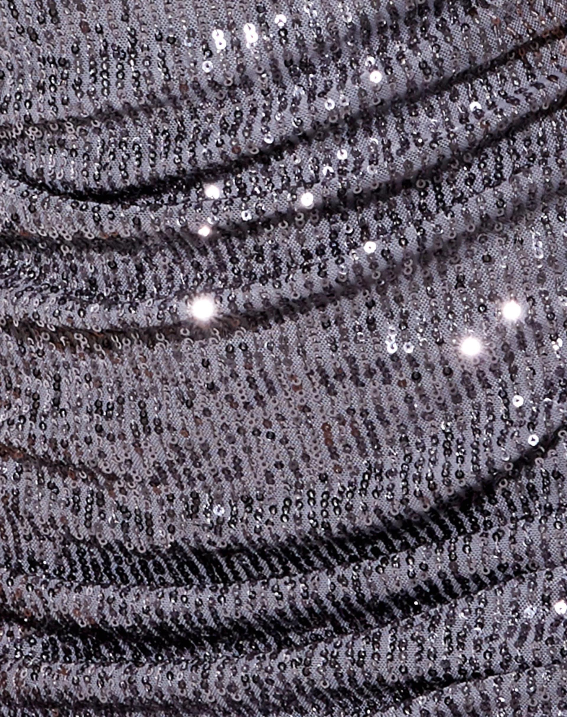 Ardilla Bodycon Kleid aus Drape Pailletten Silber - Image 5